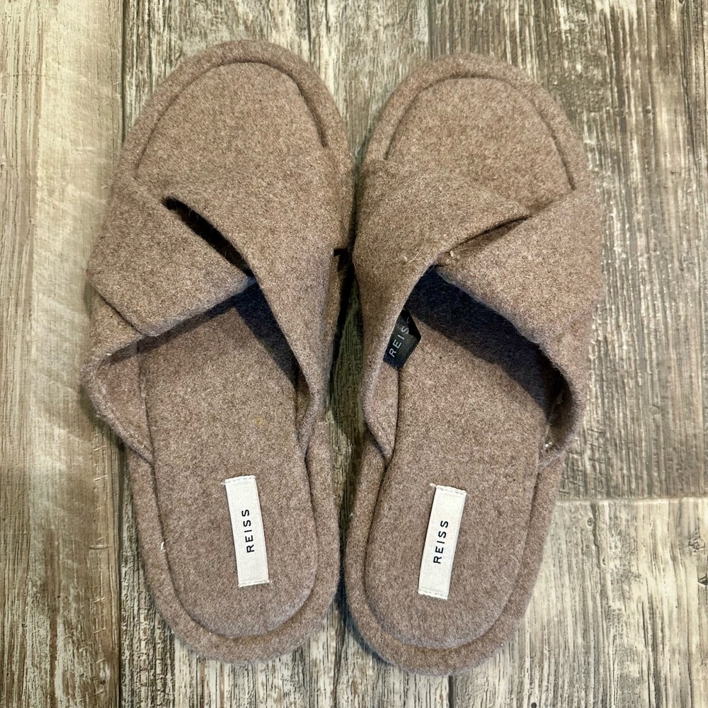 REISS - Amhurst Wool Felt Slider Slippers - Brand New! - Picture 2 of 5